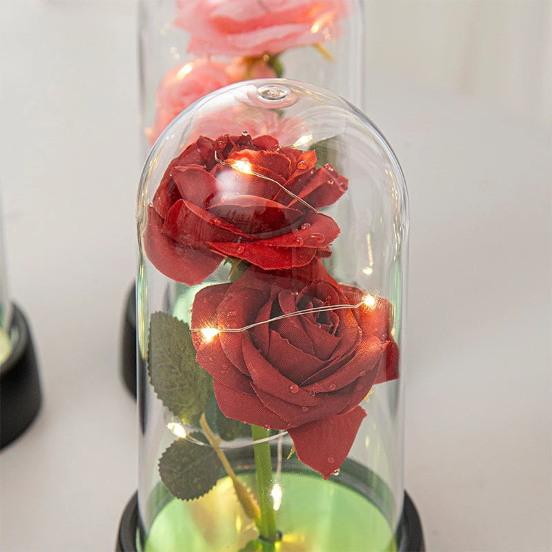 Glowing Galaxy Rose LED Decor